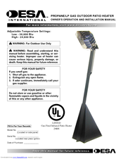 Desa OLPHBKP Owner's Operation And Installation Manual