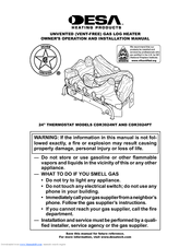 Desa CDR3924NT Owner's Operation And Installation Manual