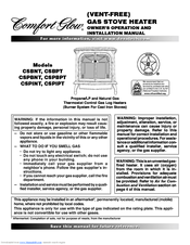 Comfort Glow CSPBPT CSPINT Owner's Operation And Installation Manual