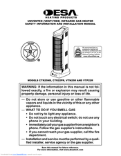 Desa VTN25R Safety Information And Installation Manual