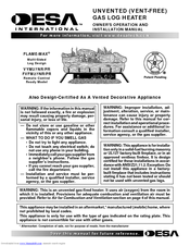 Desa FLAME-MAX FVFM27PR Owner's Operation And Installation Manual