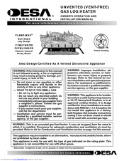 Desa Flame-Max VYM27PR Owner's Operation And Installation Manual
