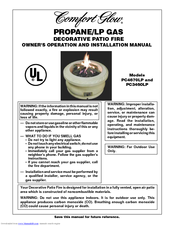 Desa Comfort Glow PC4670LP Owner's Operation And Installation Manual