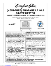 Desa Comfort Glow SL30PT Owner's Operation And Installation Manual