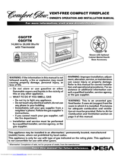 Comfort Glow CGCFTN Owner's Operation And Installation Manual