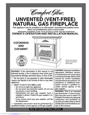 Desa Comfort Glow CGF265NVA Owner's Operation And Installation Manual