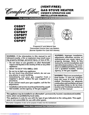 Comfort Glow CSNPT Owner's Operation And Installation Manual