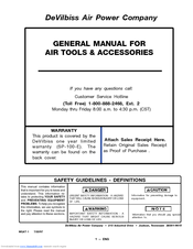 DeVilbiss MGAT-1 General Manual