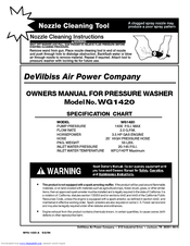 DeVilbiss Air Power Company WG1420 Owner's Manual
