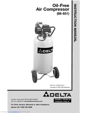 Delta Oil-Free 66-651 Instruction Manual