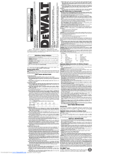 DeWalt DC910 Instruction Manual