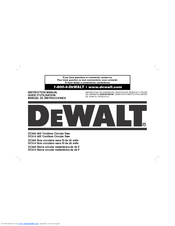 DeWalt DC9000 Instruction Manual