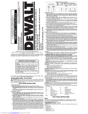 DeWalt D21002 Instruction Manual
