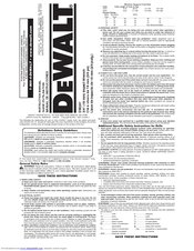 DeWalt DW297 Instruction Manual