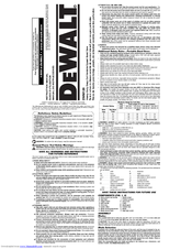 DeWalt DWM120 Instruction Manual