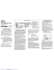 Dialogic PBX Integration Board D/82JCT-U Quick Install Card