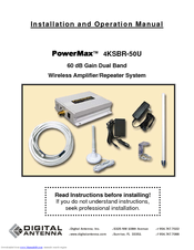Digital Antenna POWERMAX 4KSBR-50U Installation And Operation Manual