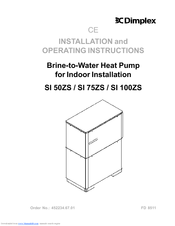 Dimplex SI 75ZS Installation And Operating Instructions Manual