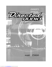 Directed Audio CSX650 Owner's Manual