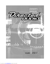 Directed Audio CSX-T Owner's Manual