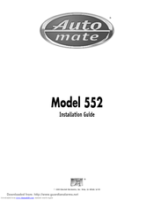 Automate Automate 552 Installation Manual