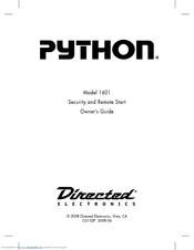 Directed Electronics Python 1601 Owner's Manual
