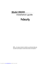 Directed Electronics ProSecurity SR6000 Installation Manual