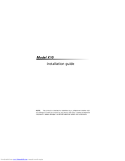 Directed Electronics K10 Installation Manual