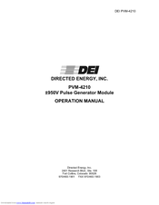 DEI PVM-4210 Operation Manual