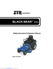 Dixon Black Bear Safety And Operating Manual