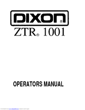 Dixon ZTR 1001 Operator's Manual