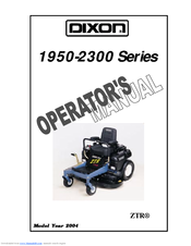 Dixon ZTR 2300 Series Operator's Manual