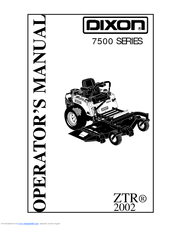 Dixon ZTR 7523 Operator's Manual