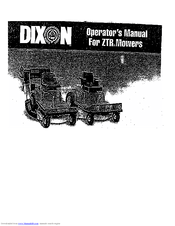 Dixon ZTR Zero Turn Riding Mower Operator's Manual