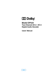 Dolby Laboratories DP524 User Manual
