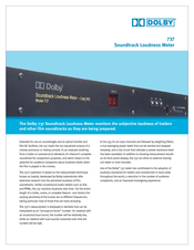 Dolby Laboratories 737 Brochure