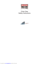 Dolmar Chain Saw Safety Instructions