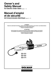 Dolmar ES-171 Owner's And Safety Manual