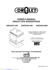 Drolet SIBERIAN 2000 Owner's Manual