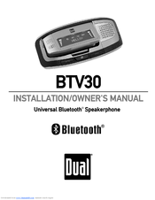 Dual BTV30 Installation & Owner's Manual