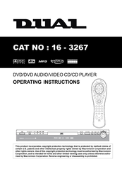 Dual 16-3267 Operating Instructions Manual