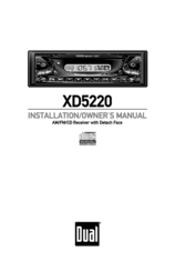 Dual XD5220 Installation & Owner's Manual