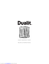 Dualit 499 Recipes & Instructions