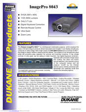 Dukane ImagePro FastFax 28A8043 Specifications