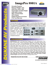 Dukane ImagePro 28A8801A Specifications