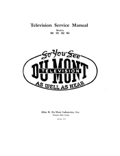 Dumont 182 Service Manual