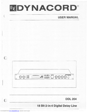 Dynacord 18 Bit 2-in-4 Digital Delay Line DDL 204 User Manual