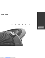 Dynaudio ESOTEC Car Stereo System Owner's Manual