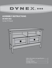 Dynex DX-WD1202 Assembly Instructions Manual