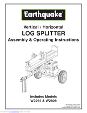EarthQuake W2808 Assembly And Operating Instructions Manual